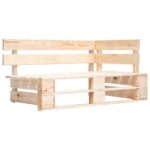 Canapé de jardin palette avec coussins gris Pinède – Image 2