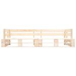 Canapés de jardin palette 2 pcs avec coussins gris Pinède – Image 2
