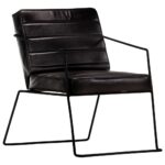 Fauteuil Noir Cuir véritable – Image 11