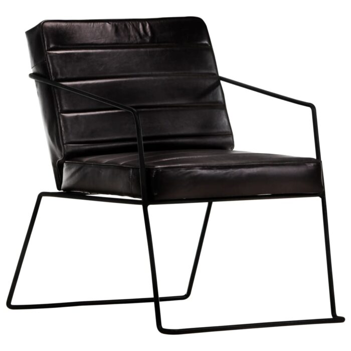Fauteuil Noir Cuir véritable – Image 11