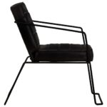 Fauteuil Noir Cuir véritable – Image 5