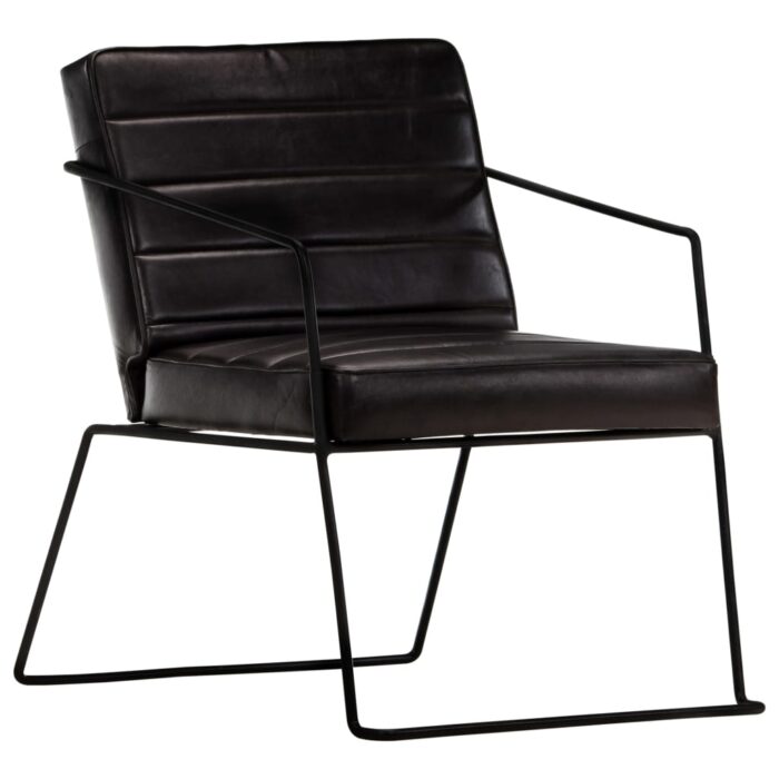 Fauteuil Noir Cuir véritable – Image 8