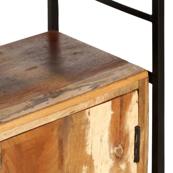 Bibliothèque 4 niveaux 124x30x180cm Bois solide de récupération – Image 5