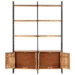Bibliothèque à 4 niveaux 124x30x180 cm Bois d'acacia massif – Image 3