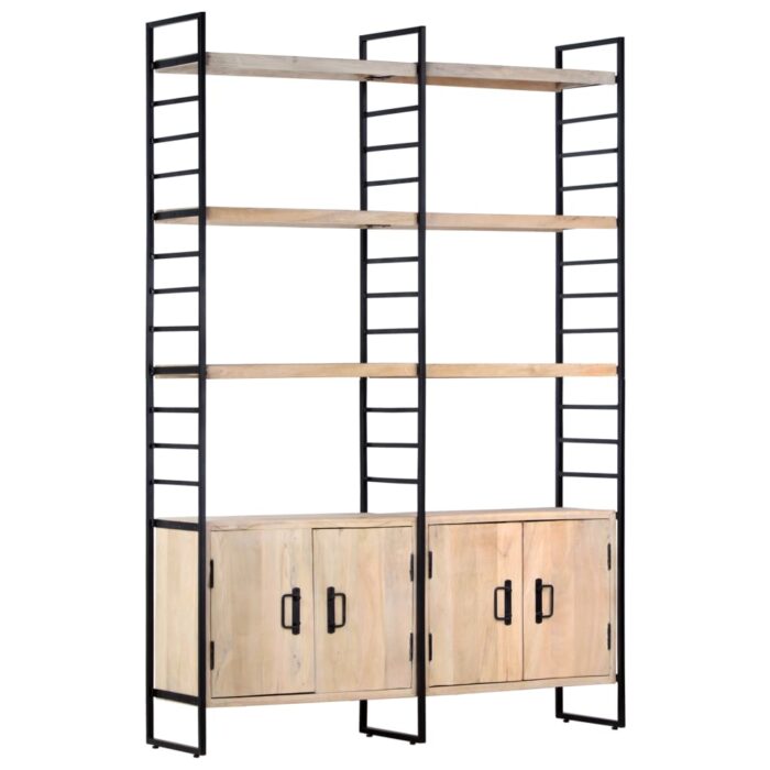 Bibliothèque à 4 niveaux 124x30x180 cm Bois de manguier massif – Image 12