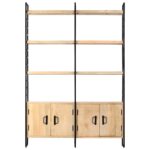 Bibliothèque à 4 niveaux 124x30x180 cm Bois de manguier massif – Image 2