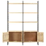 Bibliothèque à 4 niveaux 124x30x180 cm Bois de manguier massif – Image 3