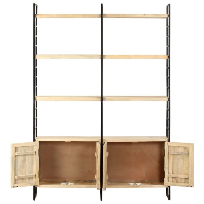 Bibliothèque à 4 niveaux 124x30x180 cm Bois de manguier massif – Image 3