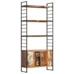 Bibliothèque 4 niveaux 80x30x180 cm Bois solide de récupération – Image 12