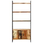 Bibliothèque 4 niveaux 80x30x180 cm Bois solide de récupération – Image 2