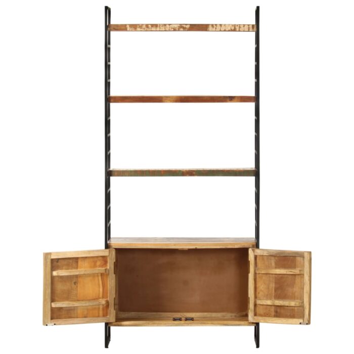 Bibliothèque 4 niveaux 80x30x180 cm Bois solide de récupération – Image 3