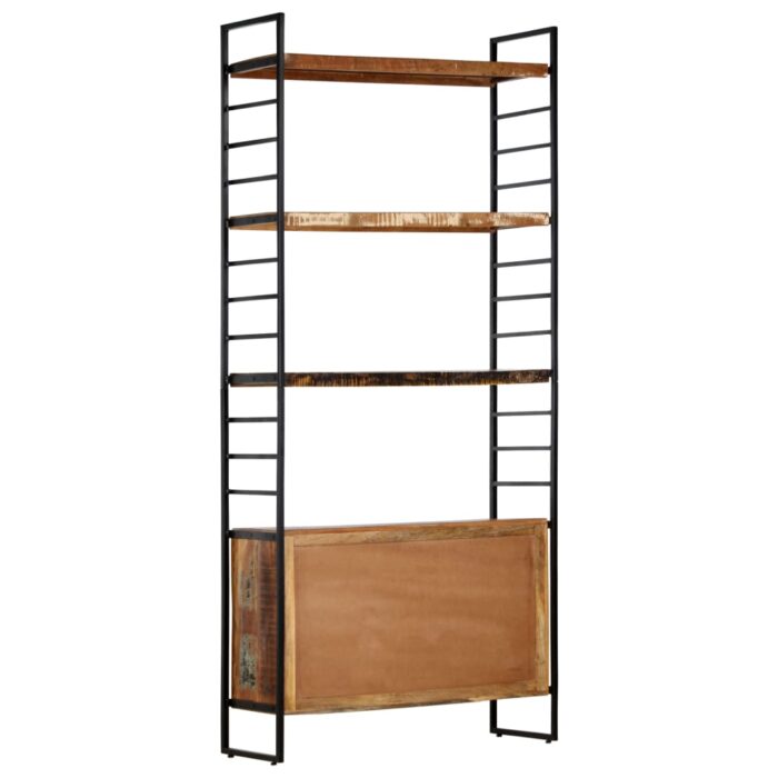 Bibliothèque 4 niveaux 80x30x180 cm Bois solide de récupération – Image 4