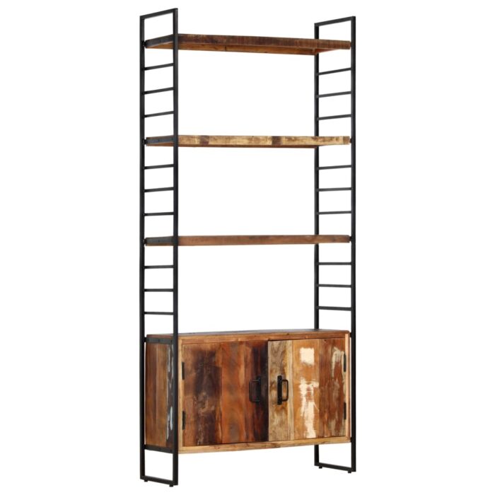 Bibliothèque 4 niveaux 80x30x180 cm Bois solide de récupération – Image 9