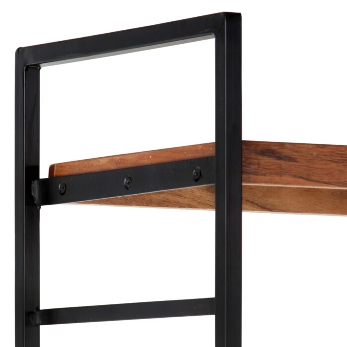 Bibliothèque à 4 niveaux 80x30x180 cm Bois d'acacia massif – Image 5