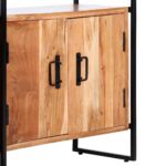 Bibliothèque à 4 niveaux 80x30x180 cm Bois d'acacia massif – Image 6