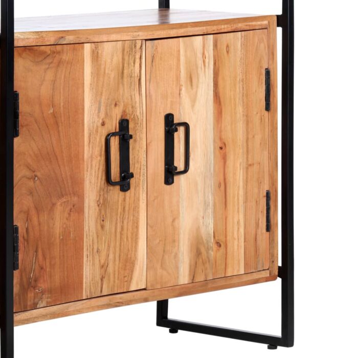 Bibliothèque à 4 niveaux 80x30x180 cm Bois d'acacia massif – Image 6