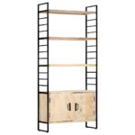 Bibliothèque à 4 niveaux 80x30x180 cm Bois de manguier massif – Image 12