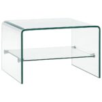 Table basse Clair 50x45x33 cm Verre trempé