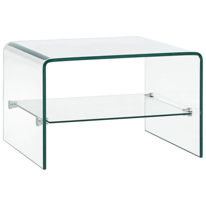 Table basse Clair 50x45x33 cm Verre trempé – Image 1