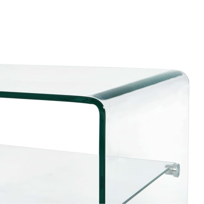 Table basse Clair 50x45x33 cm Verre trempé – Image 3