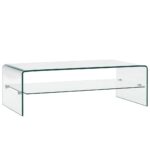 Table basse Clair 98x45x31 cm Verre trempé