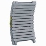 Chaise longue Délavage gris Bois d'acacia solide – Image 4