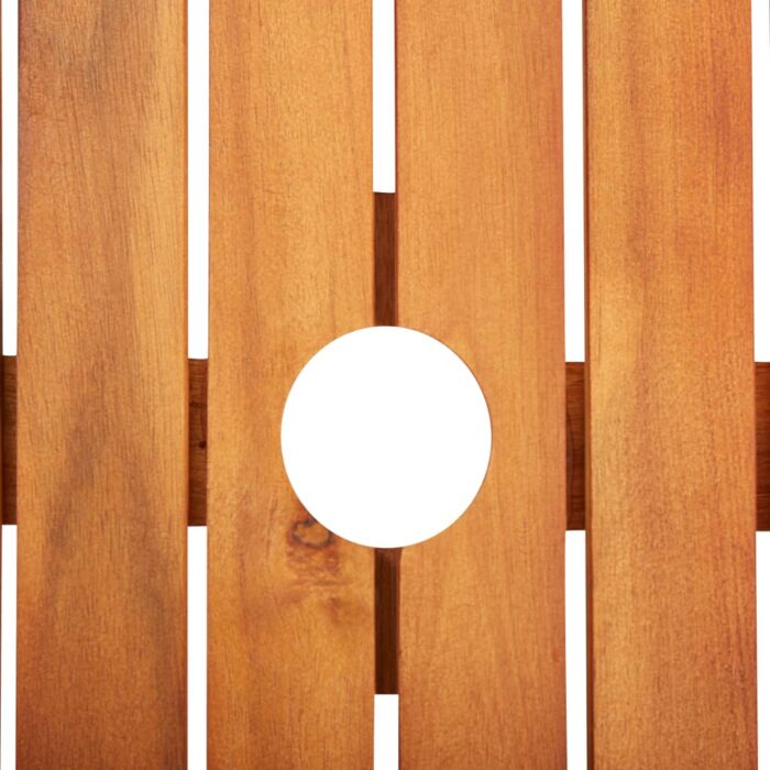 Table de jardin 215x90x74 cm Bois d'acacia massif – Image 3