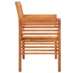 Banc de jardin 2 places avec coussin 120cm Bois d'acacia massif – Image 2