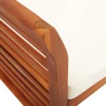Banc de jardin 3 places avec coussin 150cm Bois d'acacia massif – Image 5