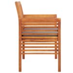 Banc de jardin 2 places avec coussin 120cm Bois d'acacia massif – Image 2