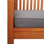 Banc de jardin 2 places avec coussin 120cm Bois d'acacia massif – Image 4