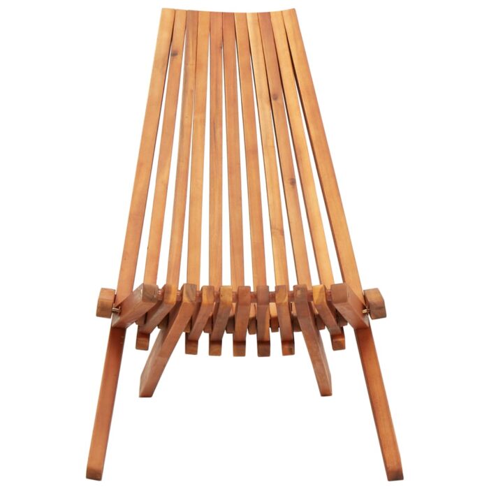 Chaises pliables d'extérieur lot de 2 Bois d'acacia solide – Image 2