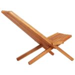 Chaises pliables d'extérieur lot de 2 Bois d'acacia solide – Image 4