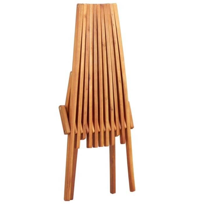 Chaises pliables d'extérieur lot de 2 Bois d'acacia solide – Image 5