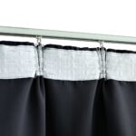 Rideaux occultants avec crochets 2 pcs Noir 140x245 cm – Image 2