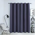 Rideau occultant et anneaux en métal Anthracite 290x245 cm
