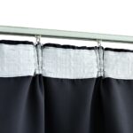 Rideaux occultants avec crochets 2 pcs Anthracite 140x225 cm – Image 2