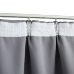 Rideaux occultants avec crochets 2 pcs Gris 140x225 cm – Image 2