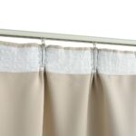 Rideau occultant avec crochets Beige 290x245 cm – Image 2