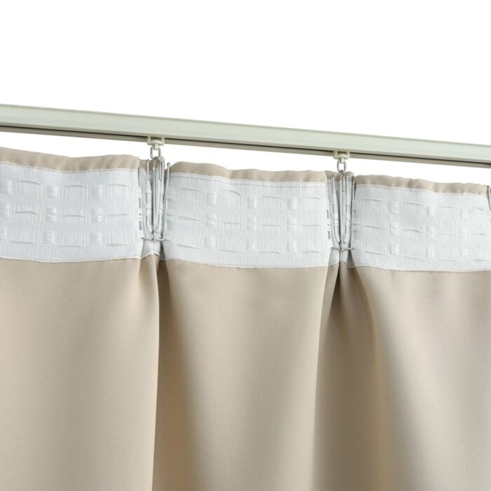 Rideau occultant avec crochets Beige 290x245 cm – Image 2
