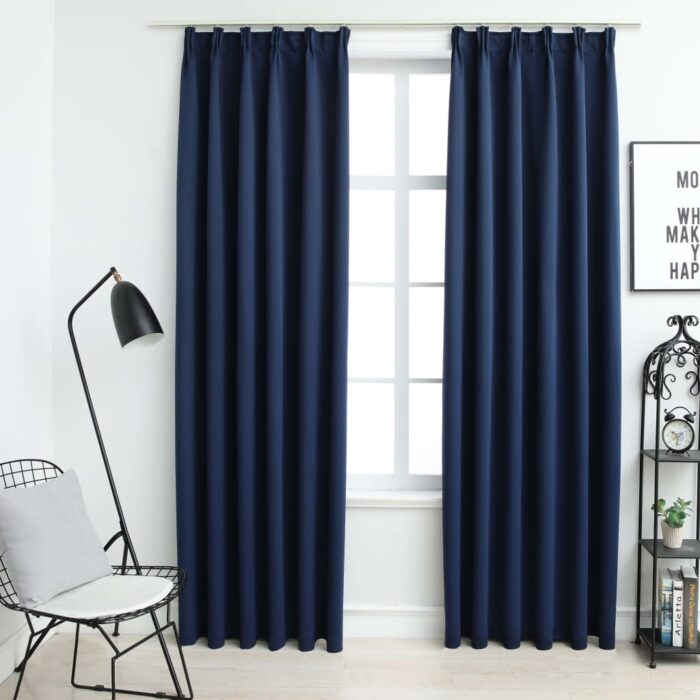 VXL8719883720319_m_en_hd_1.jpg Rideaux occultants avec crochets 2 pcs Bleu 140x245 cm – Image 1