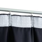 Rideaux occultants avec crochets 2 pcs Anthracite 140x245 cm – Image 2
