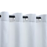 Rideau occultant et anneaux en métal 2pcs Blanc cassé 140x175cm – Image 2