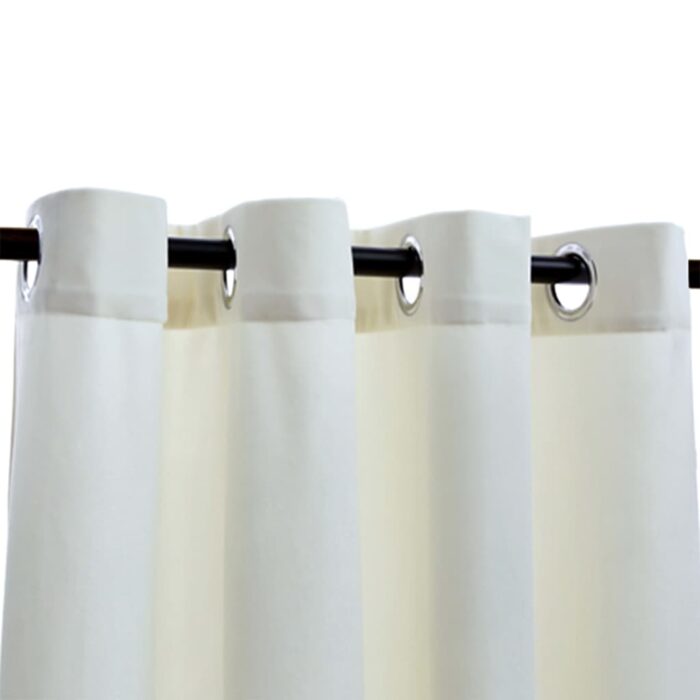 Rideaux occultants avec anneaux 2 pcs Velours Crème 140x245 cm – Image 2