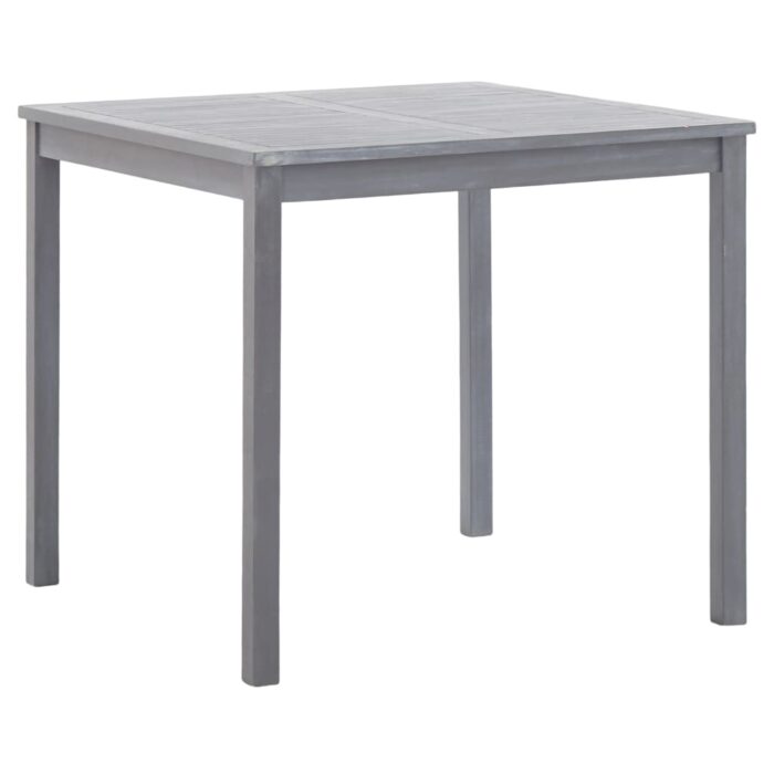 Table de jardin Gris 80x80x74 cm Bois d'acacia massif – Image 1