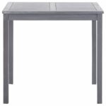 Table de jardin Gris 80x80x74 cm Bois d'acacia massif – Image 2