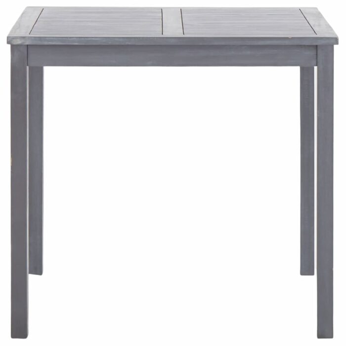 Table de jardin Gris 80x80x74 cm Bois d'acacia massif – Image 2