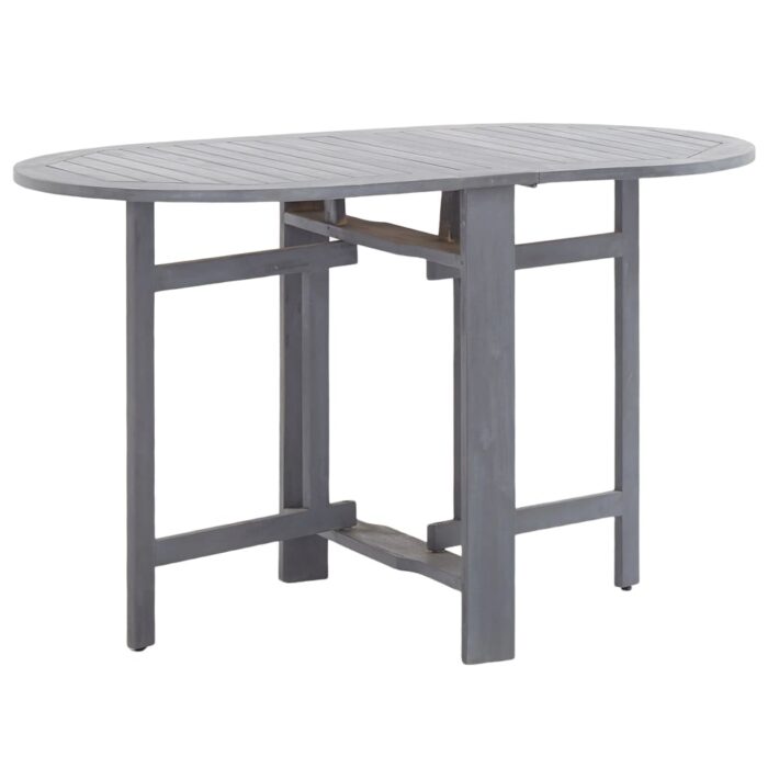 Table de jardin Gris 120x70x74 cm Bois d'acacia massif – Image 1