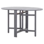Table de jardin Gris 120x70x74 cm Bois d'acacia massif – Image 2