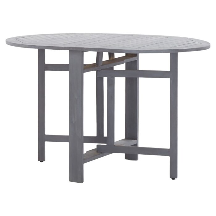 Table de jardin Gris 120x70x74 cm Bois d'acacia massif – Image 2